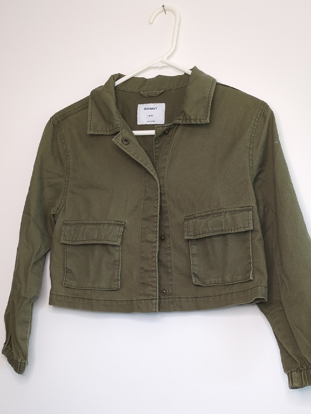 Old Navy | Olive Green Canvas Jacket | L (10-12)